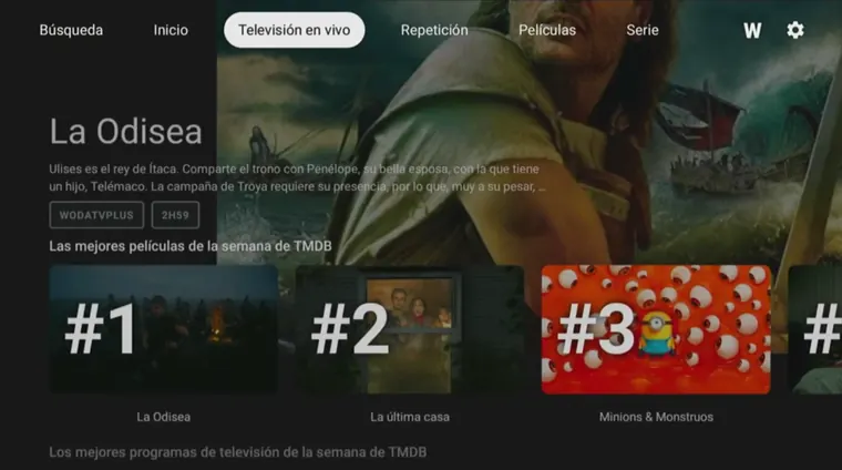 La aplicación en Android y Google TV