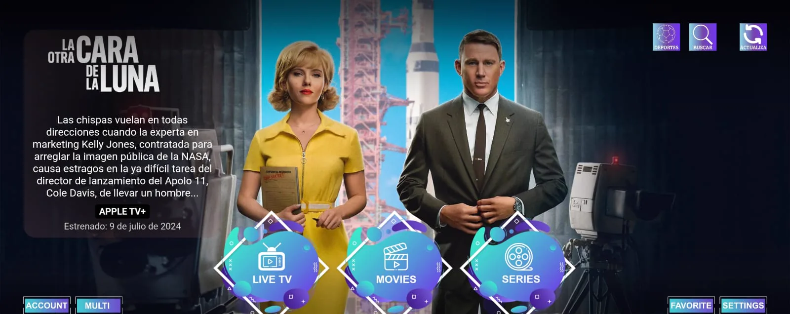 Portada de XCIPTV con la marca Woda-TV